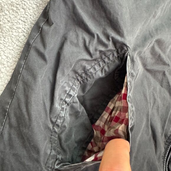 Ben Sherman Gingham Lined Full Zip Bomber jacket Mens Medium Black Cotton Casual - Picture 7 of 16